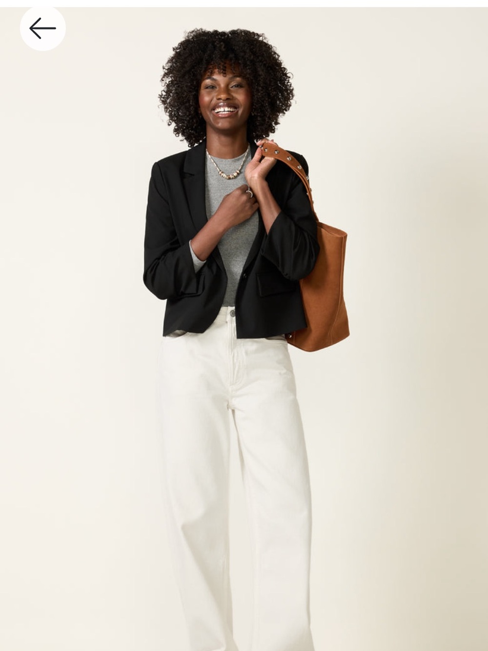 New with tags Black Cropped Blazer with Structured Shoulders